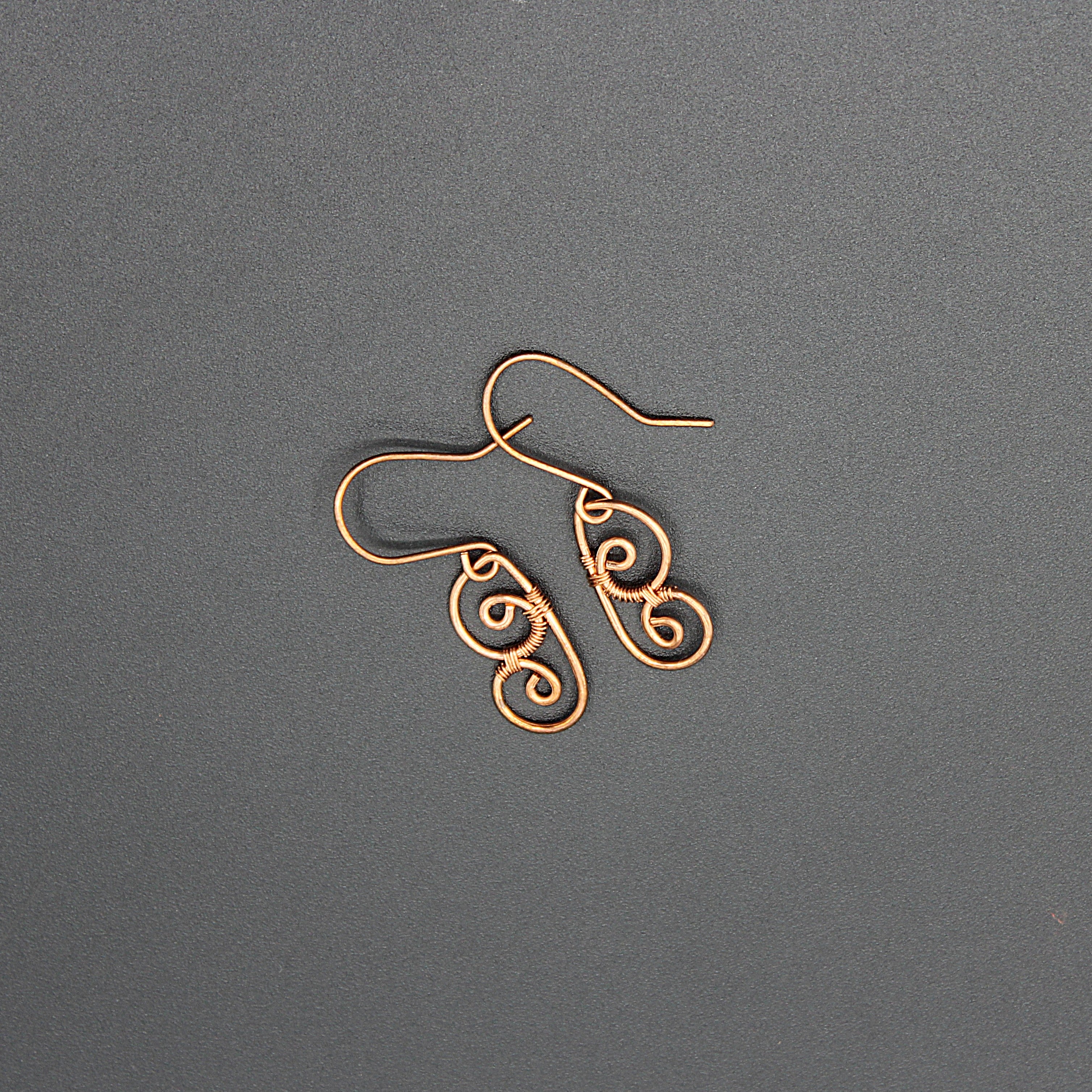 Handcrafted Copper Butterfly Wing Earrings