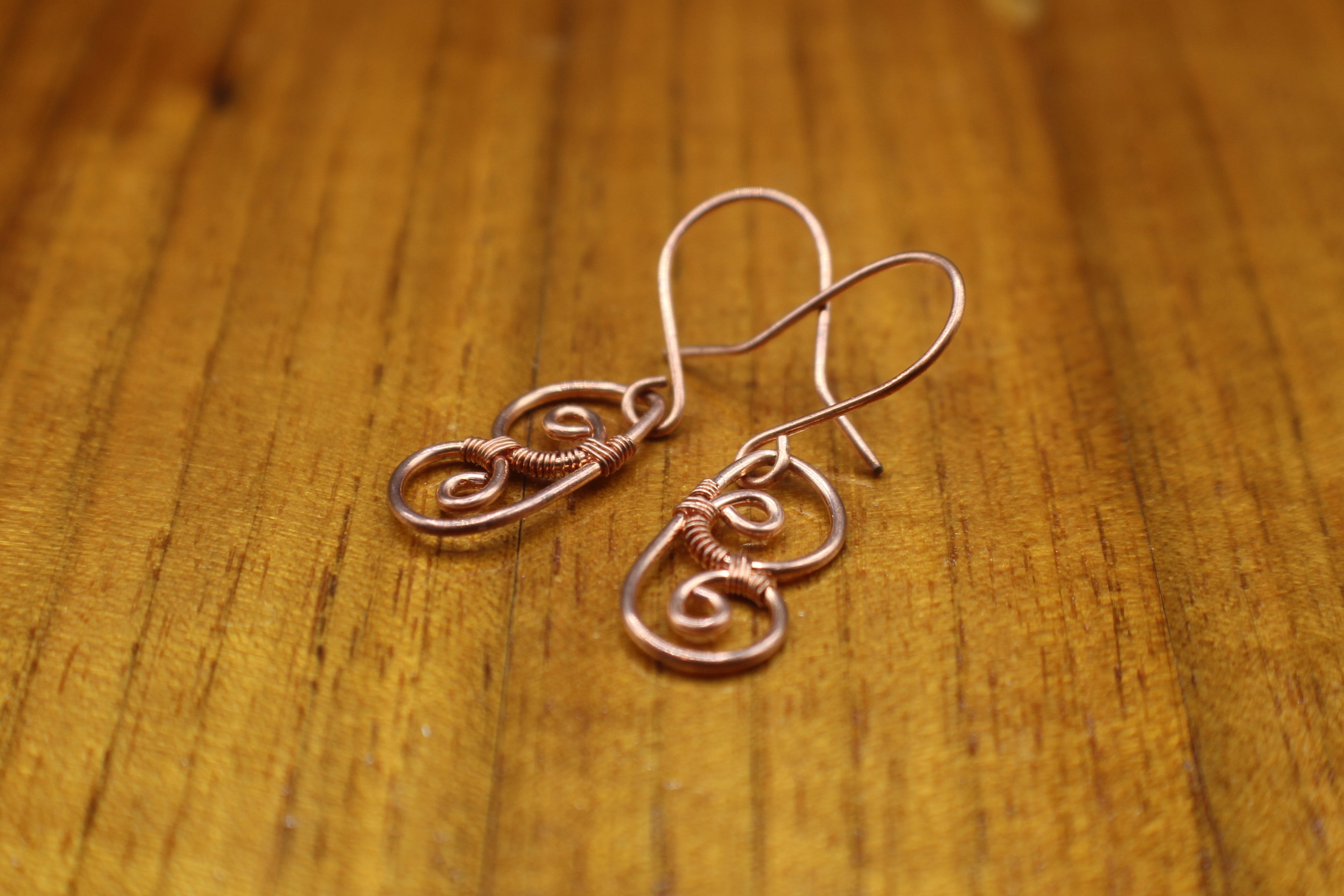 Handcrafted Copper Butterfly Wing Earrings